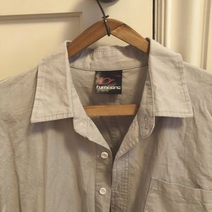 Gray Button Up Work Shirt